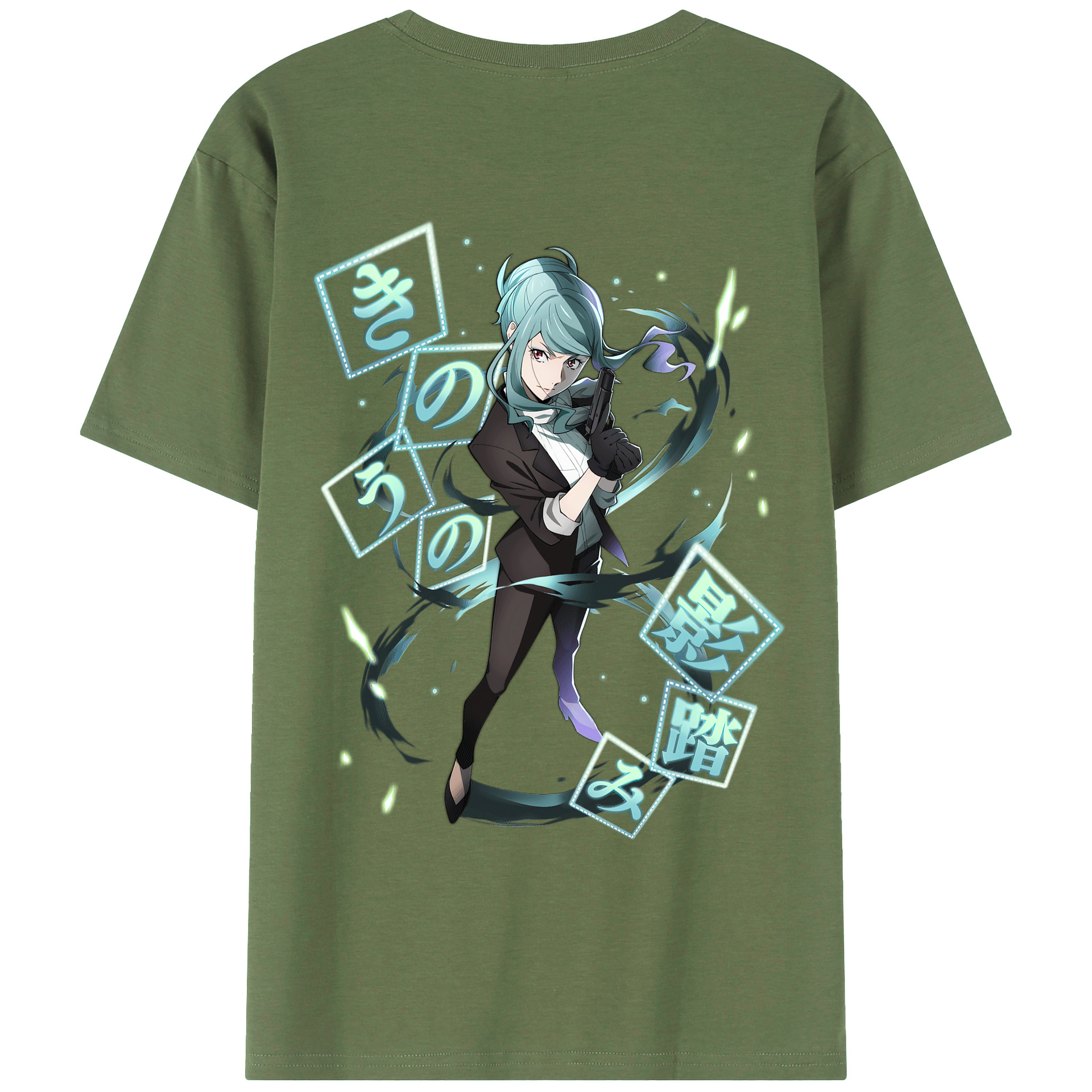 （画像用） 文豪ストレイドッグス Bungo Stray Dogs 綿100％ メンズ半袖Tシャツ（バックプリント） 通気性